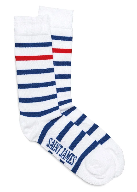 Women's no - show socks with a floral motifNaval striped socks - in cotton jersey (BLANC/GITANE/TULIPE) Women's no - show socks with a floral motifNaval striped socks - in cotton jersey (BLANC/GITANE/TULIPE)