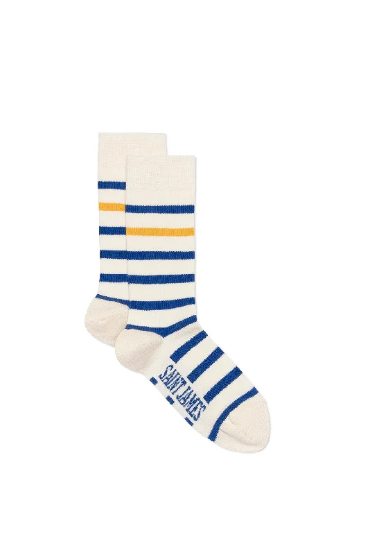 Women's argyle - patterned thigh - high socksNaval striped socks - in cotton jersey (ECUME/GITANE/AMBRE) Women's argyle - patterned thigh - high socksNaval striped socks - in cotton jersey (ECUME/GITANE/AMBRE)