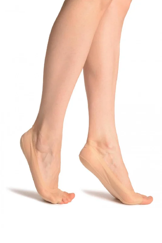 Women's leather - look socks for an edgy styleNude Open Toes With Silicon Grip Footies Women's leather - look socks for an edgy styleNude Open Toes With Silicon Grip Footies