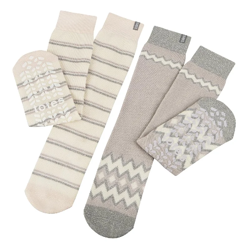 Women's hypoallergenic socks for sensitive skinORIGINAL SLIPPER SOCKS (TWIN PACK) Womens Fairisle / Plain Women's hypoallergenic socks for sensitive skinORIGINAL SLIPPER SOCKS (TWIN PACK) Womens Fairisle / Plain