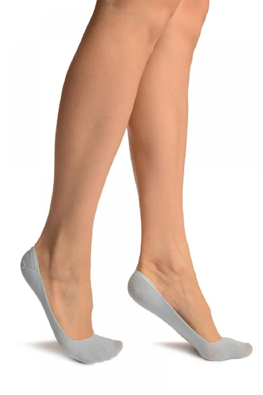 Women's microfiber socks for a lightweight optionPlain Blue Soft Back Top Footsies