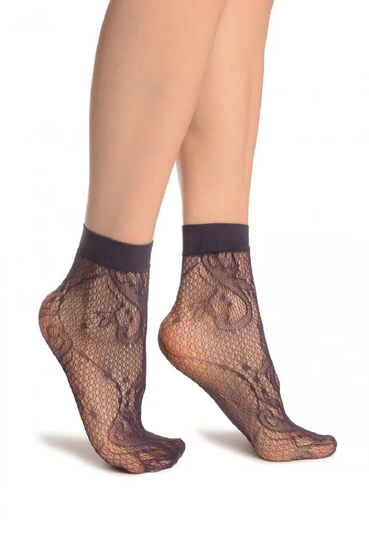 Women's nylon - reinforced socks for durabilityPurple Gladiolus Flowers Ankle High Socks Women's nylon - reinforced socks for durabilityPurple Gladiolus Flowers Ankle High Socks