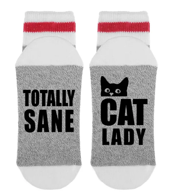 Women's compression socks for improved circulationSOCK DIRTY TO ME-TOTALLY SANE CAT LADY