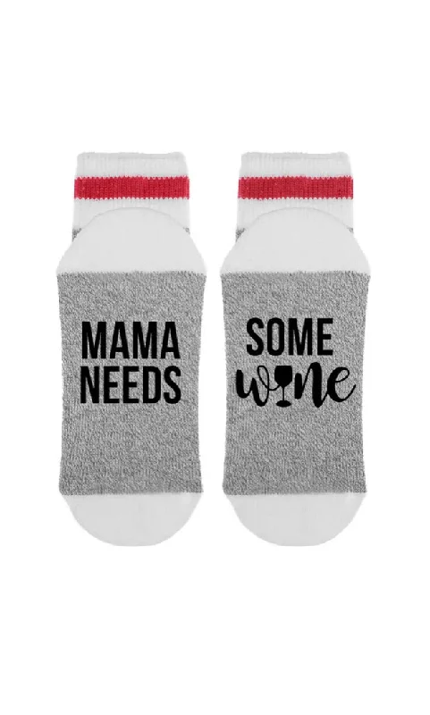 Women's satin - trimmed socks for a touch of eleganceSOCK DIRTY TO ME-MAMA NEEDS SOME WINE Women's satin - trimmed socks for a touch of eleganceSOCK DIRTY TO ME-MAMA NEEDS SOME WINE