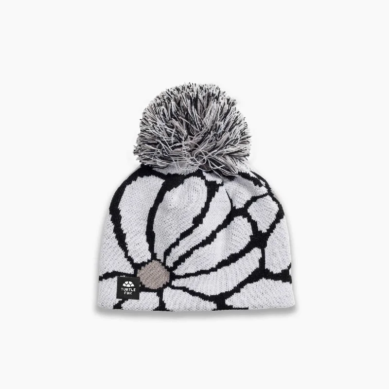 Women's thigh - high socks in a fishnet patternBloom Bloom Pom Beanie - Black