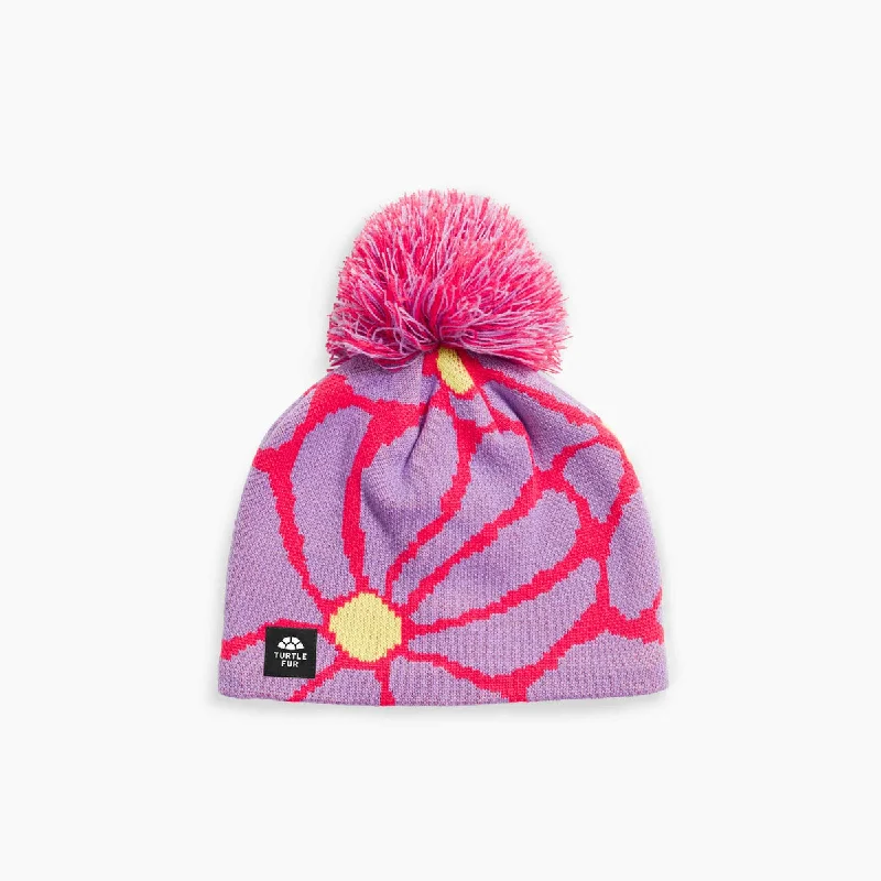 Women's hypoallergenic socks for sensitive skinBloom Bloom Pom Beanie - Lava