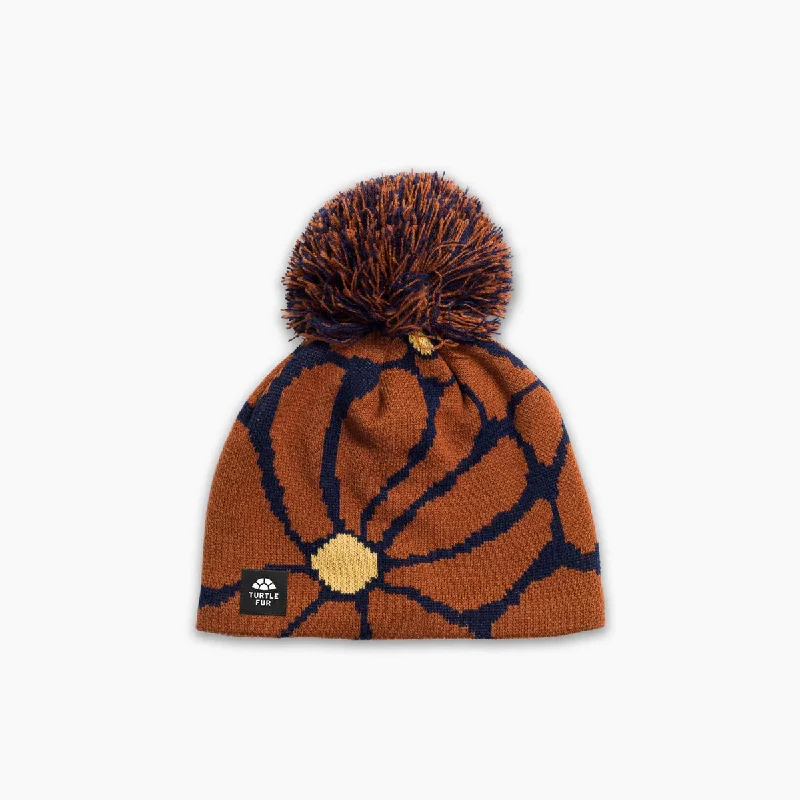 Women's adjustable - fit socks for a customized feelBloom Bloom Pom Beanie - Russet