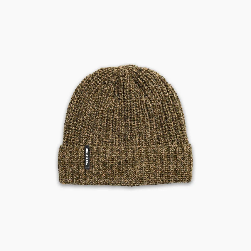 Women's cushioned sole socks for shock absorptionOcean Ragg Wool Ethan Beanie - Hay