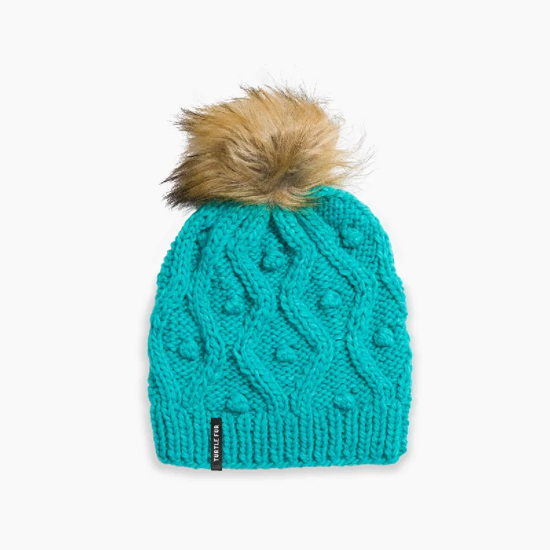 Women's crew socks with a polka - dot printPiper Pom Beanie - Turquoise