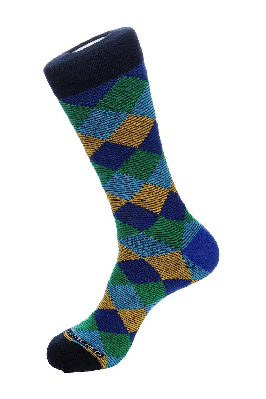 Women's cotton blend socks for breathabilityMixed Diamonds Sock
