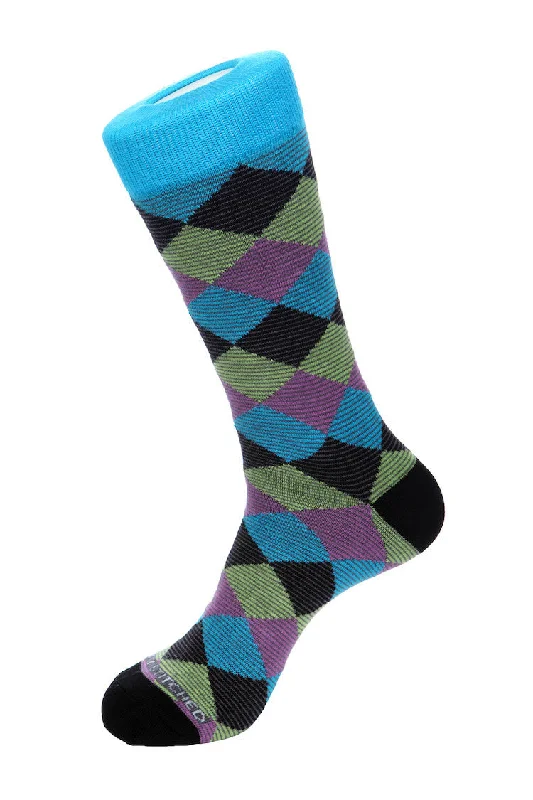 Women's no - show socks with a floral motifMixed Diamonds Sock