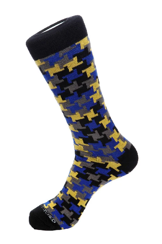 Women's adjustable - fit socks for a customized feelLarge Houndstooth Sock