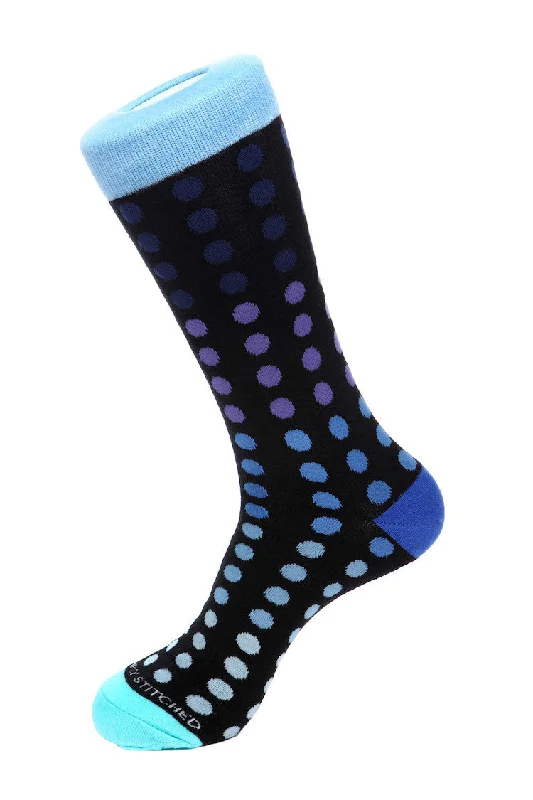 Women's sheer over - the - knee socks for a sexy appealVariegated Polka Dots Sock