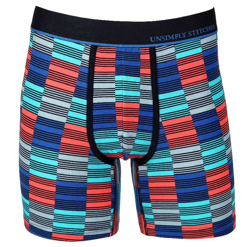 Women's arch - support socks for better comfortCheckered Stripe Boxer Brief