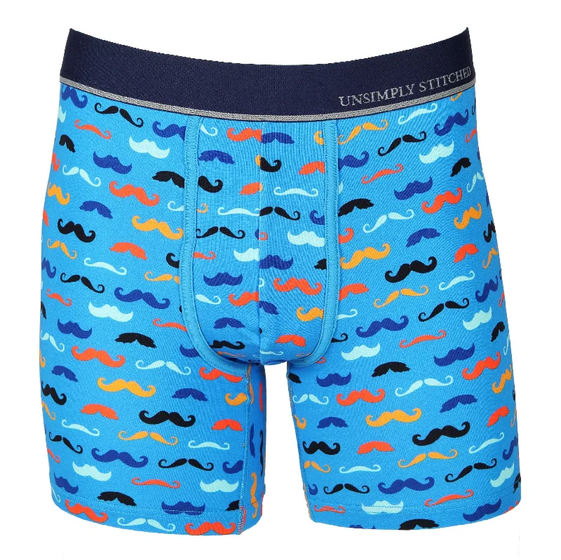 Women's anti - odor socks for long - day freshnessMustaches Boxer Brief