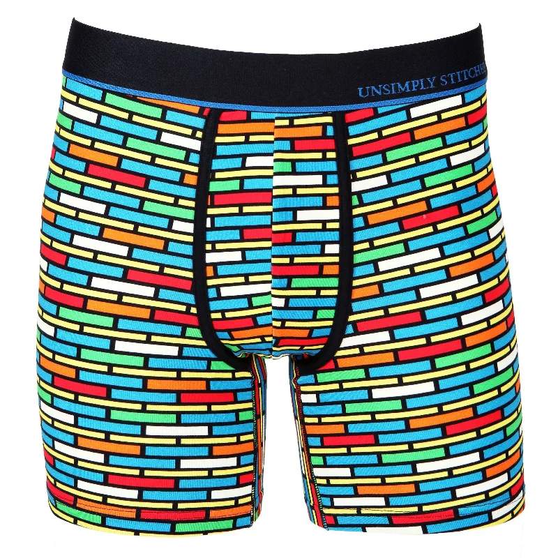 Women's over - the - calf socks with a stripe designBrick Stripes Boxer Brief