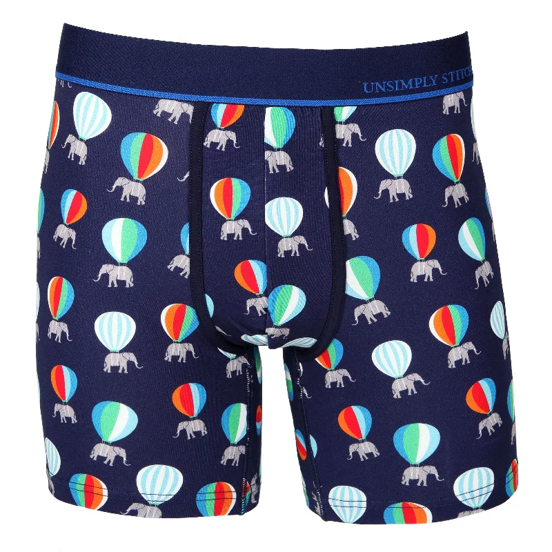 Women's no - show socks with a floral motifFlying Elephant Boxer Brief