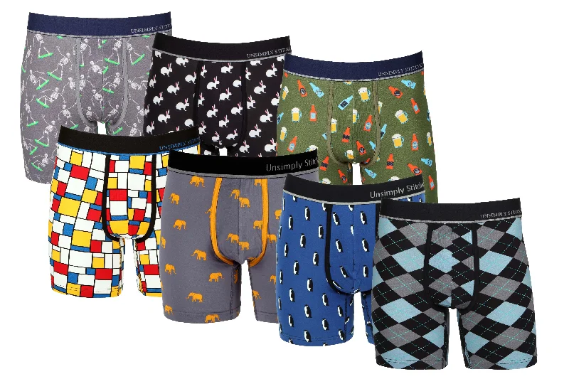 Women's crew socks with a polka - dot printBOXER BRIEF 7 PACK