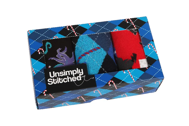 Women's cotton blend socks for breathabilityCANDY CANE ARGYLE