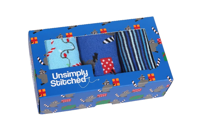 Women's anti - odor socks for long - day freshnessRACOON CHRISTMAS