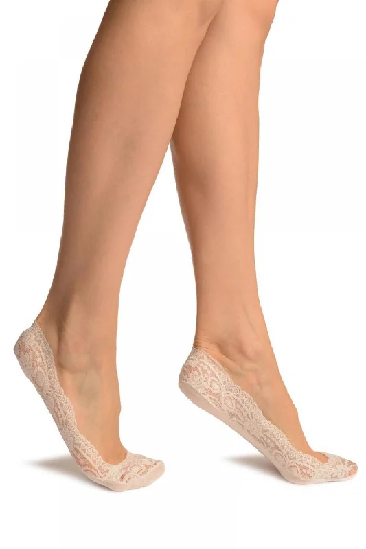 Women's cotton blend socks for breathabilityWhite Daisy Flowers Lace With Silicon Grip & Cotton Sole Footsies Women's cotton blend socks for breathabilityWhite Daisy Flowers Lace With Silicon Grip & Cotton Sole Footsies