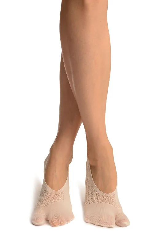 Women's non - slip socks for safetyWhite Diagonal Stripes Mesh Four & One Separate Toes Footsies Women's non - slip socks for safetyWhite Diagonal Stripes Mesh Four & One Separate Toes Footsies