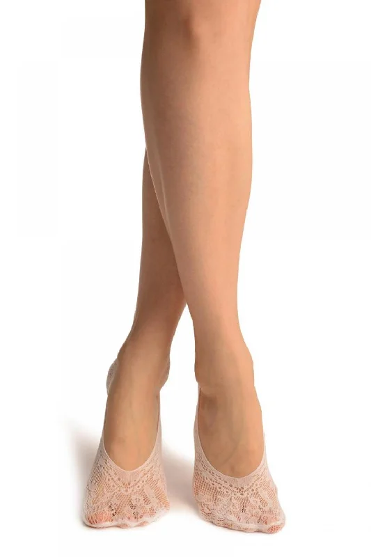 Women's ribbed knee - high socks for a classic lookWhite Pearls & Flowers Lace Footies Women's ribbed knee - high socks for a classic lookWhite Pearls & Flowers Lace Footies