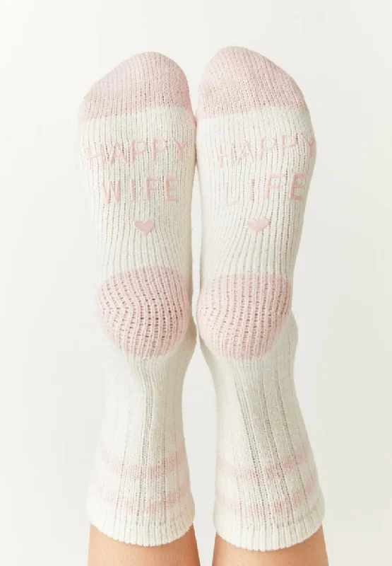 Women's nylon - reinforced socks for durabilityZSUPPLY HAPPY WIFE RIB SOCKS